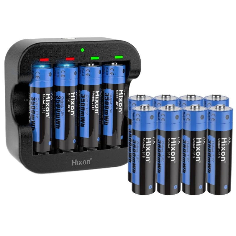Hixon aa 1.5V Li-ion Rechargeable Battery 3500mWh 1.5V Lithium AA Rechargeable Batteries 1.5v AA