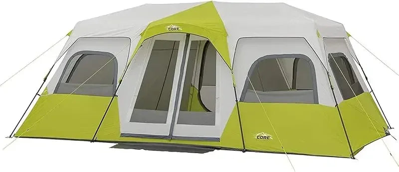 12 Person Instant Cabin Tent|3 Room Huge Tent for Family with Storage Pockets