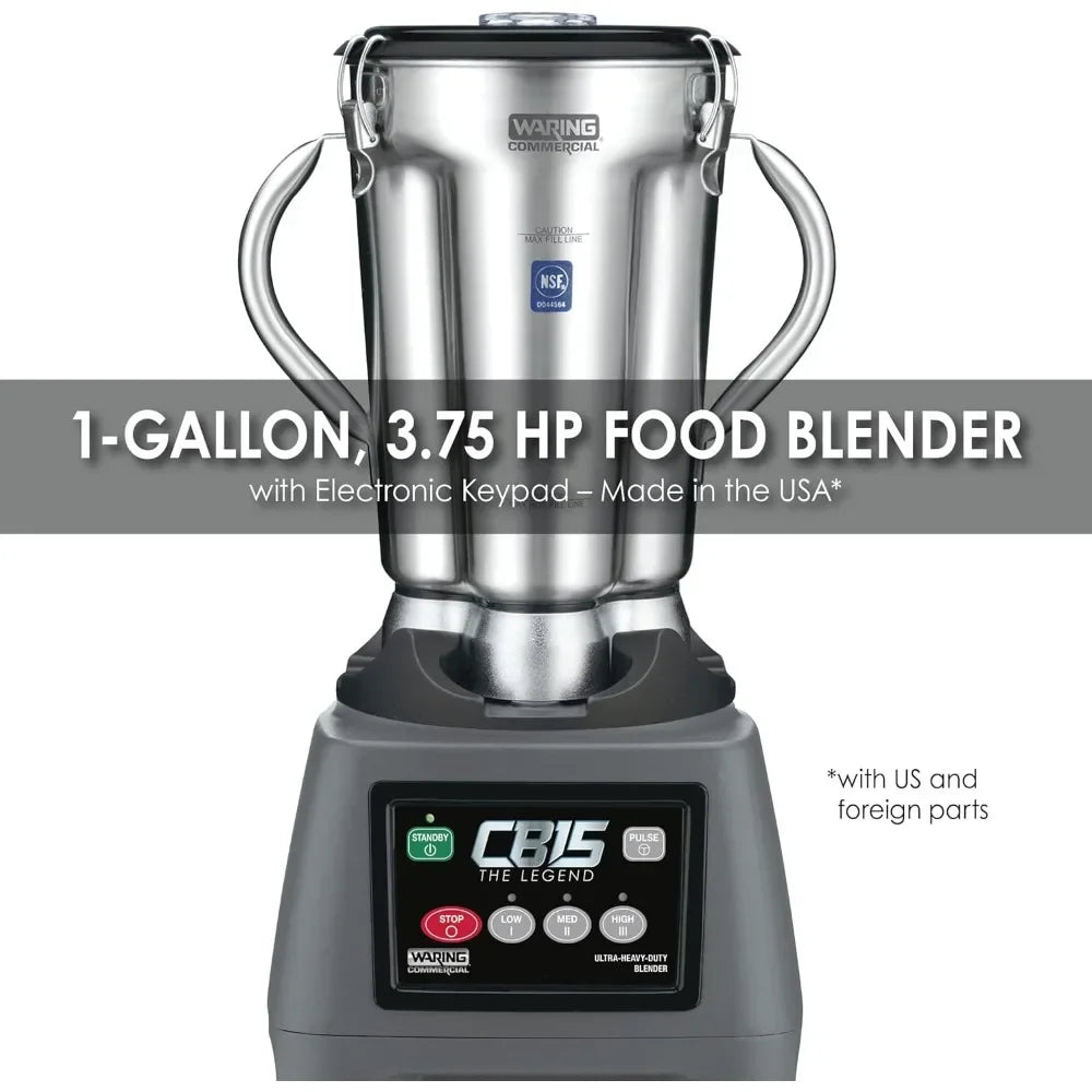 Commercial CB15 Ultra Heavy Duty 3.75 HP Blender, Electric Touchpad Controls with Stainless Steel