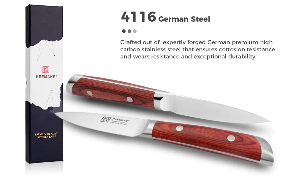 KEEMAKE High Carbon Stainless Steel 3.5'' or 5'' or Both Knife Set - My Store