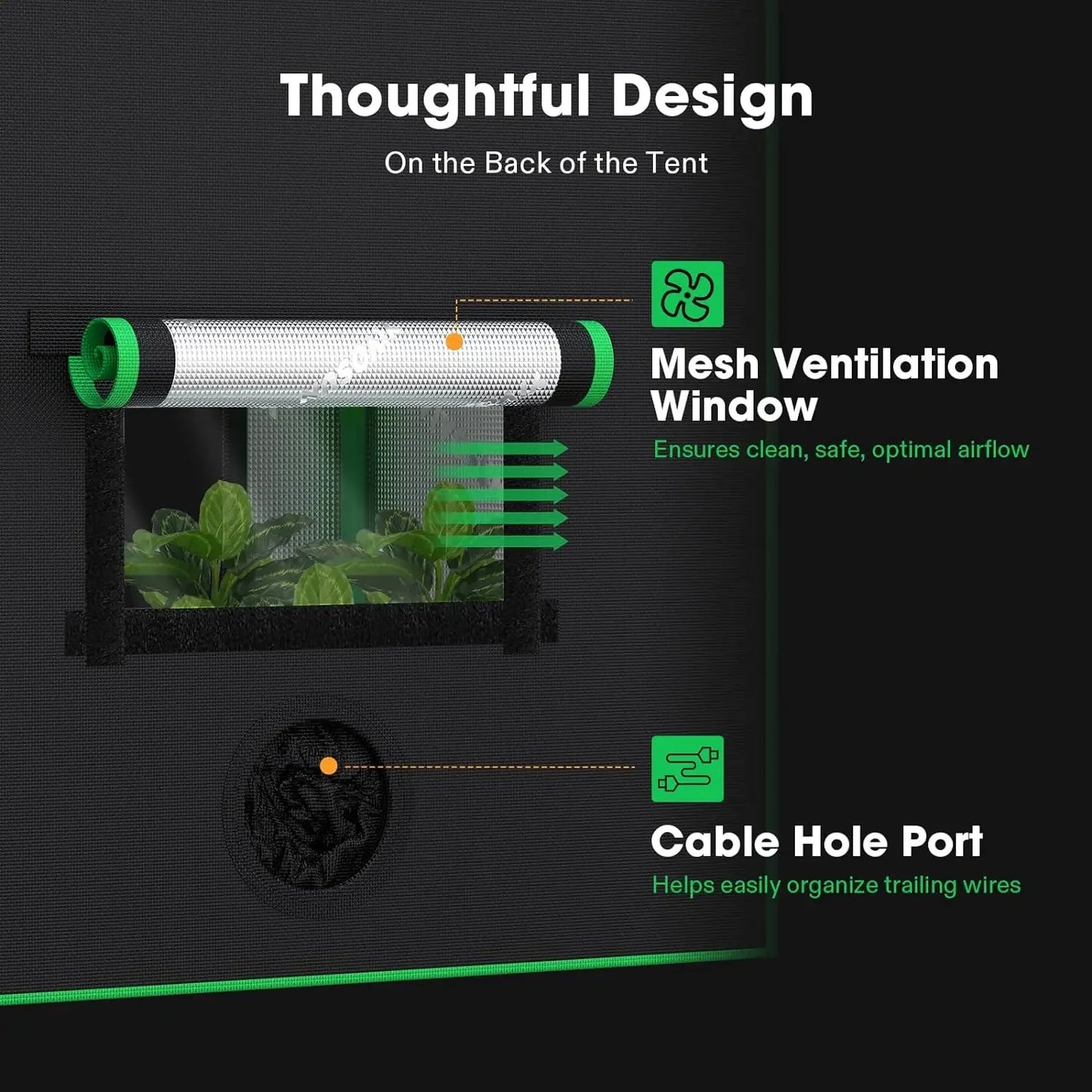 VIVOSUN Small Grow Tent for Aerogarden Hydroponics Growing System 20”x14”x21”Highly Reflective Mylar