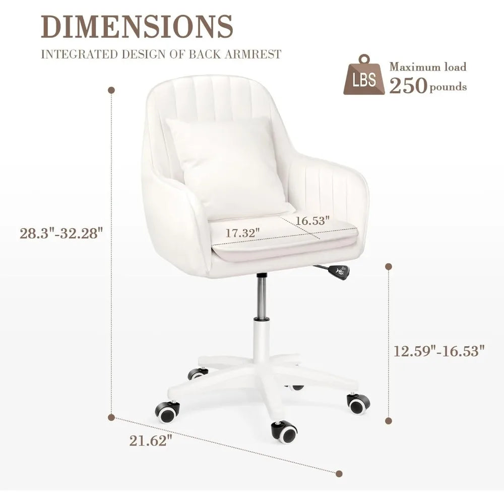 Cute Office Home Computer Chairs Adjustable /Makeup Chair 360° Swivel