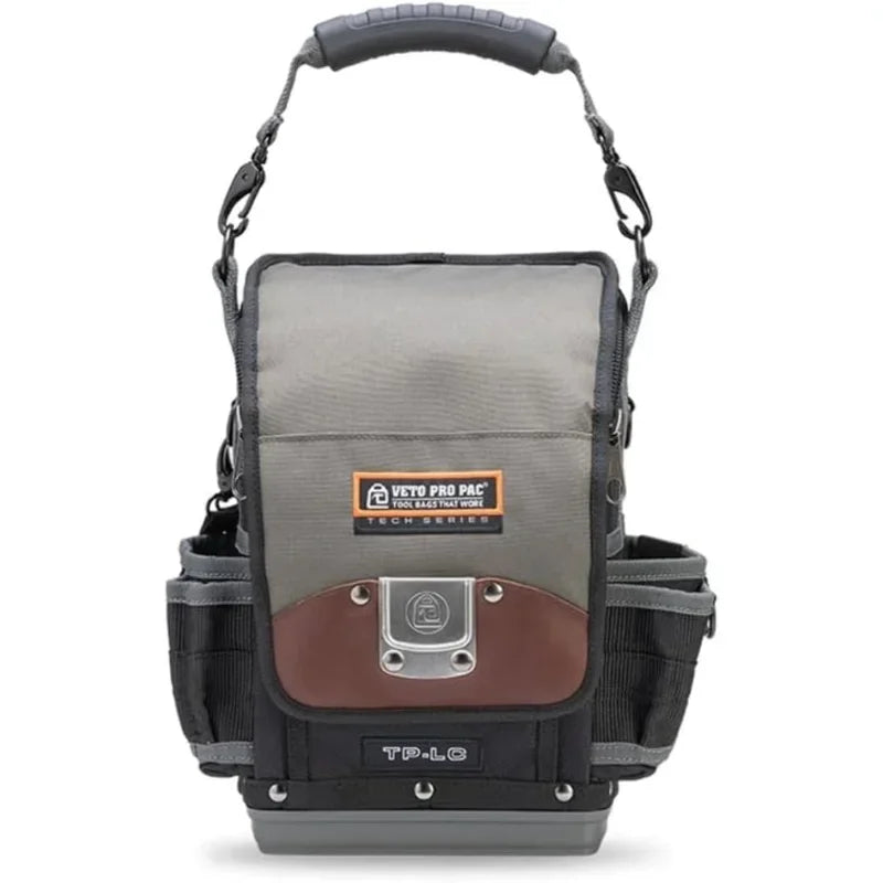 (Compact, Zippered Service Tech Tool Pouch) Lineman's Industrial Professional Tool Bag