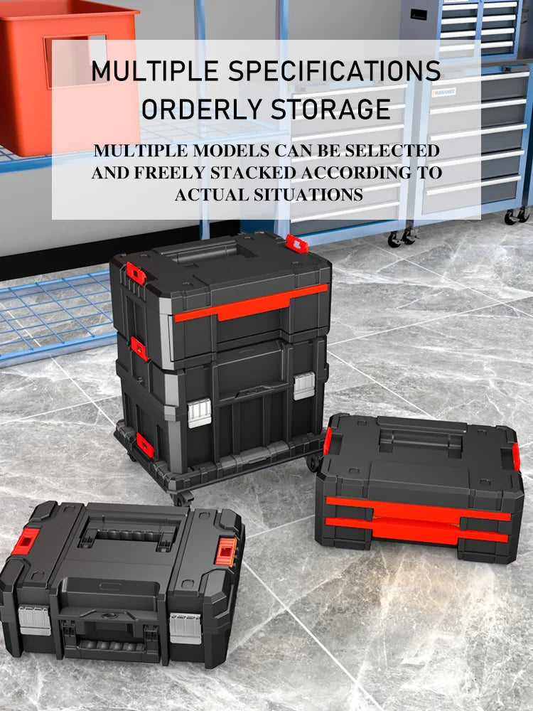 Delixi Electrical Appliances. For sale separately. Stackable roller tool box, plastic portable