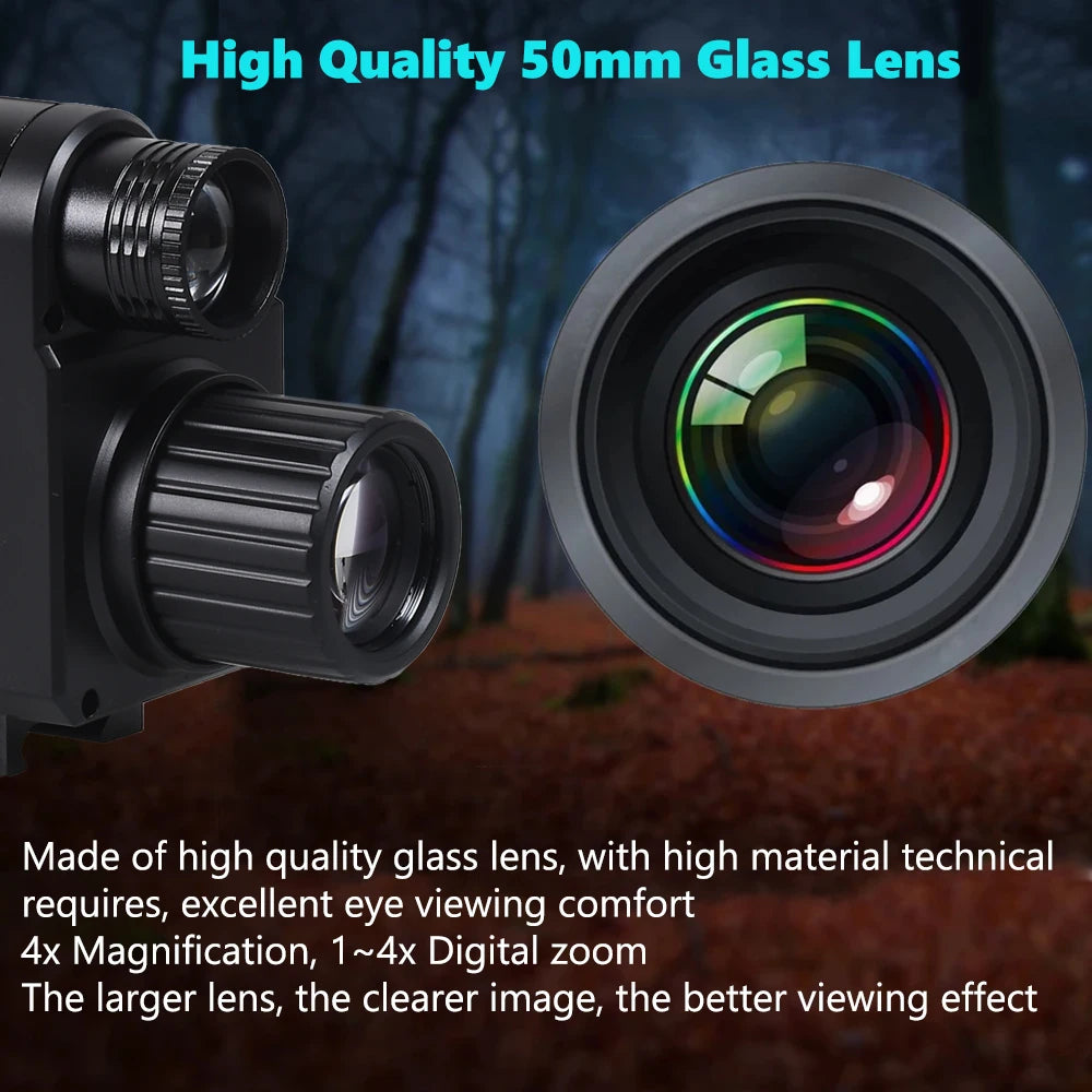 Digital Night Vision Riflescope 940nm IR Scope Sight Monocular 5X Zoom HD 1080P Video Photo 300m