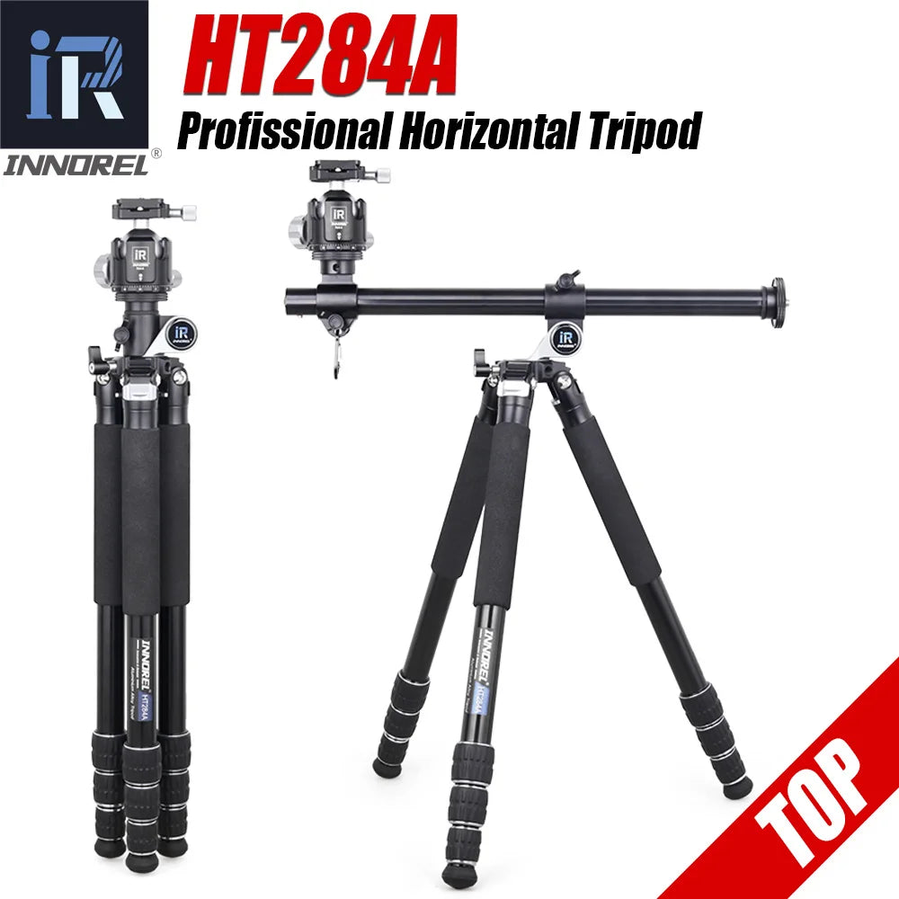 INNOREL HT284A Alloy Camera Tripod Horizontal Stand for DSLR Video Camcorder Center Column Load 20kg