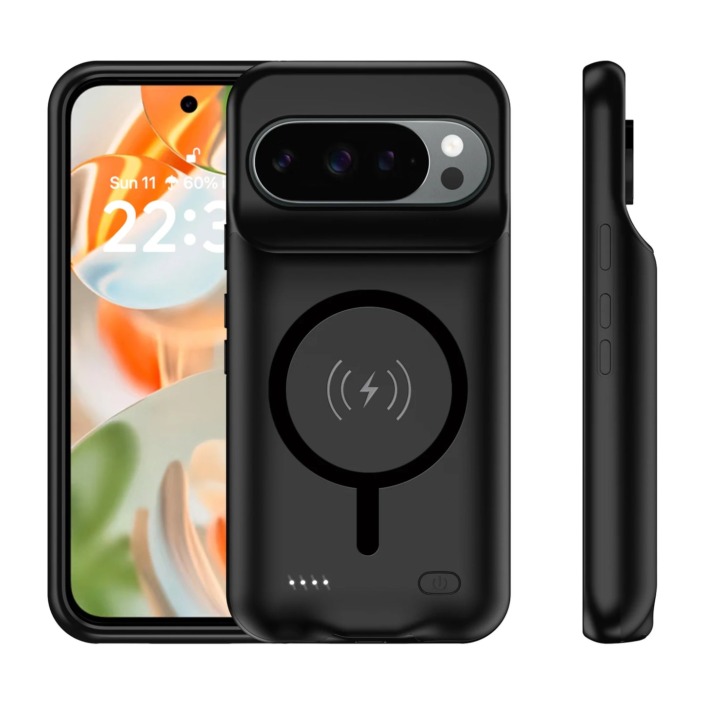 Smart Wireless Battery Charger Case/Google Pixel 9 10 Pro XL 9A magnetic power bank Charging Cover