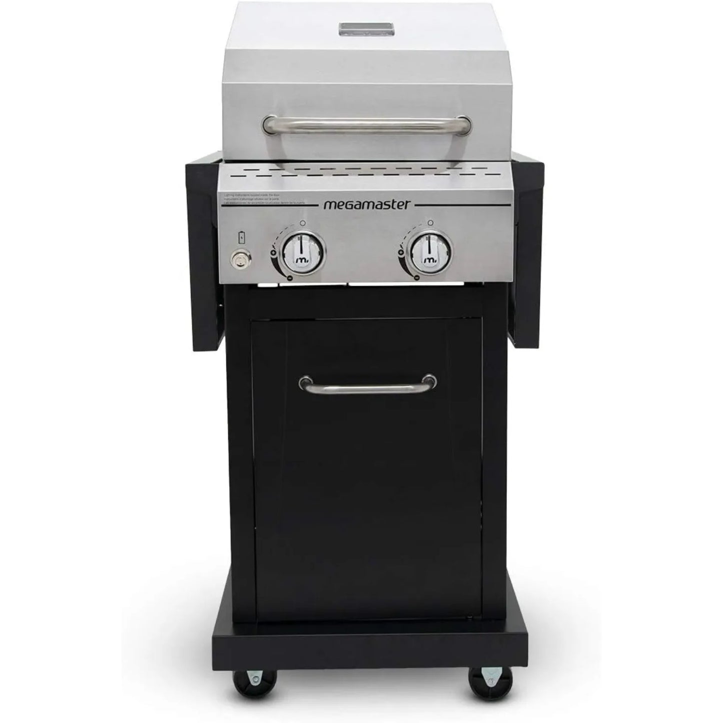 2-Burner Propane Barbecue Gas Grill w/ Foldable Side Tables