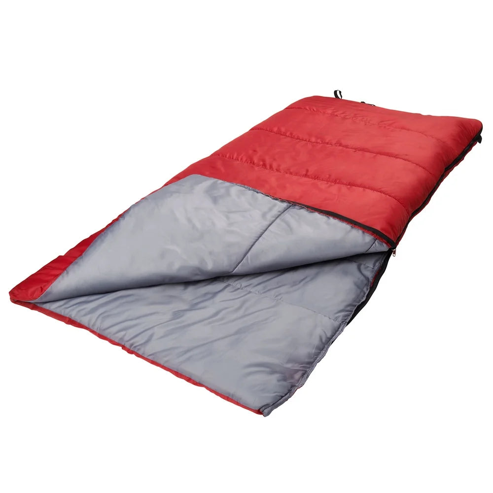 50F Warm Weather Sleeping Bag Compact Lightweight Quilt Machine Washable Insulated Polyester Fabric