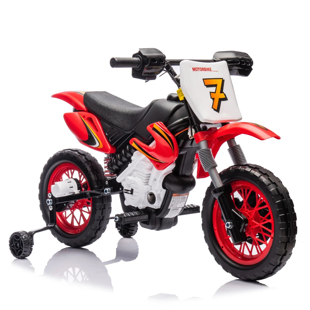 12V Kids Ride On Electric Toy Motorcycle,Rear suspension,Twist Grip Throttle,Slow Start