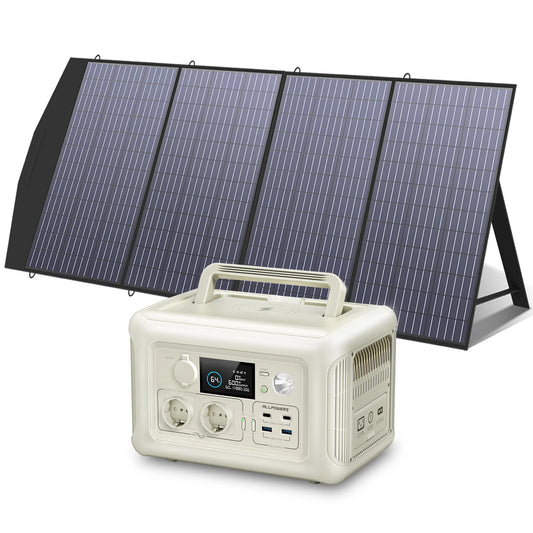 ALLPOWERS Solar Panel kit 100W 140W 200W Portable Charger w/Portable Power Station 600W LiFePO4