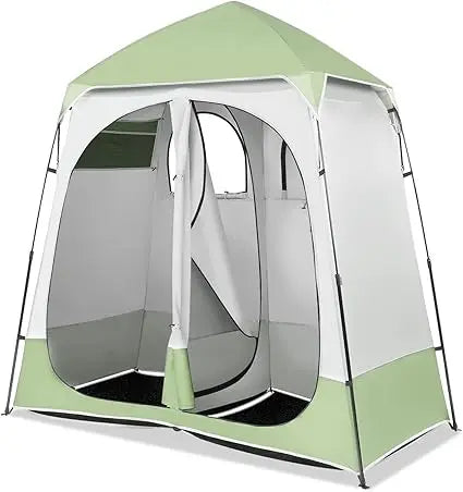 Vingli 2-Room Shower Tent: 7.5ft Pop-Up Shelter with Carry Bag, Ideal for Portable Toilets
