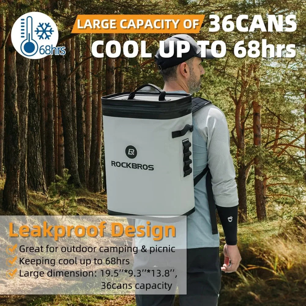 Backpack Cooler Leak-Proof Soft Sided Cooler Waterproof Insulated Backpack Cooler Bag 36