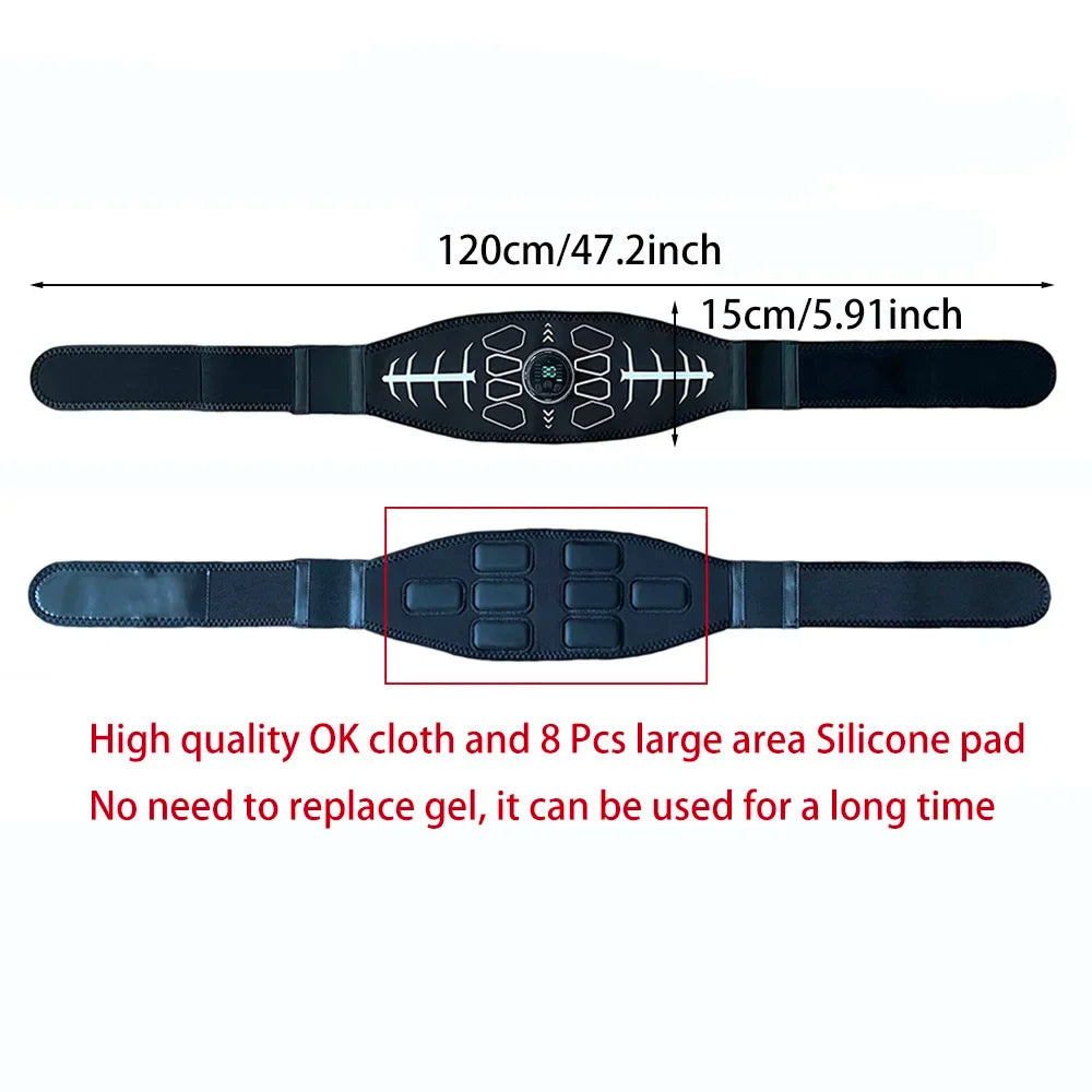 Abdominal Toning Belt Muscle Toner EMS Muscle Stimulator Abs Trainer Recharge Body Massager