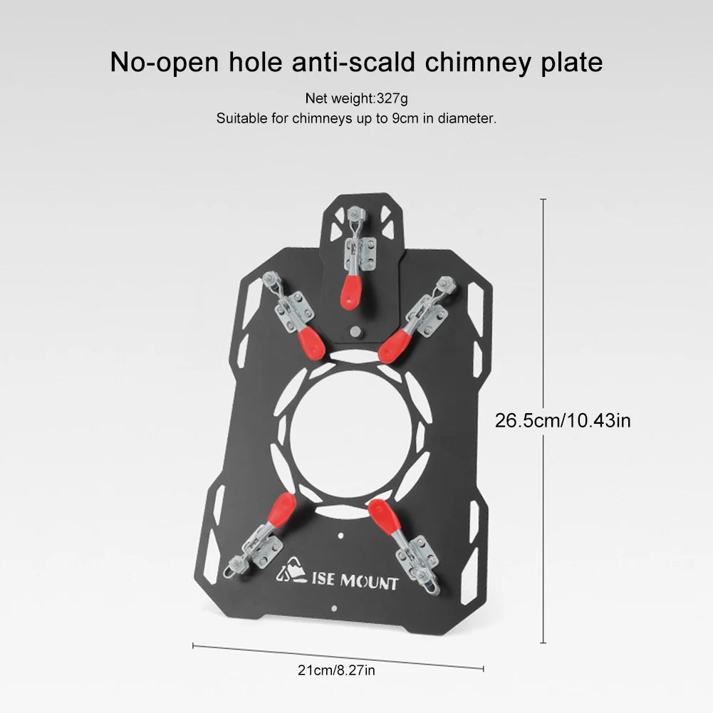 Tent Stove Jack Camping Firewood Stove Pipe Insulation Flame Protection Plate With 9CM/3.54 in Chimney Hole - My Store