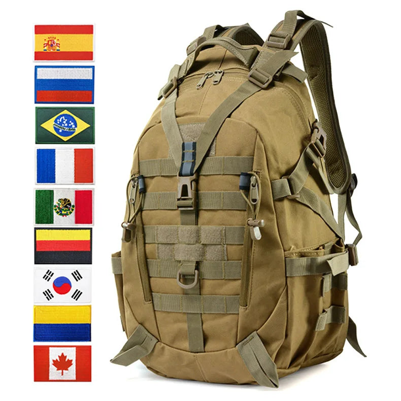 Military Tactical Backpack Men Assault Pack Army Molle Bag 25L Outdoor Travel Bag 900D Waterproof Hiking Camping Rucksack