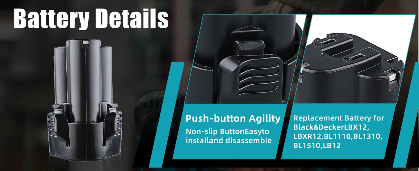 VANON 1/2/4 Pack 4.8Ah Li-ion BL1013 Makita Battery BL1014 194550-6 194551-4 195332-9