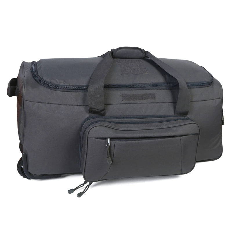 124L Large Capacity Tactical Duffel Bag Rolling Luggage for Heavy-Duty Camping Hiking Luggage