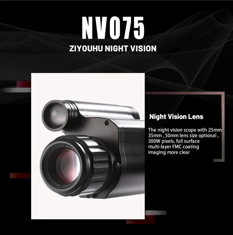 NV075 Digital Night Vision 1080P Video Camera Infrared Monocular Optics Lens Hunting Night Scope