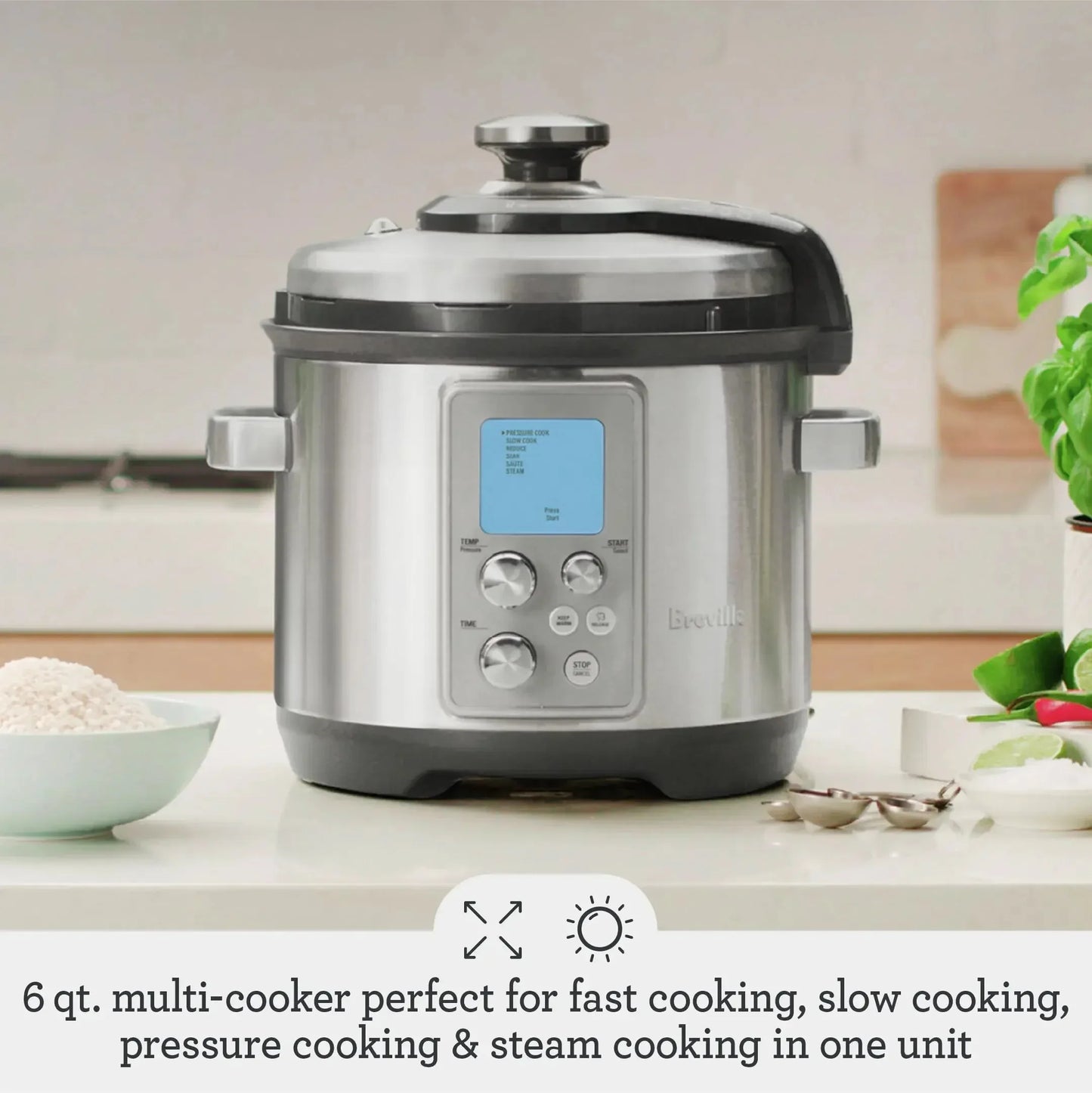 Breville BPR700BSS Fast Slow Pro Slow Cooker, Brushed Stainless Steel