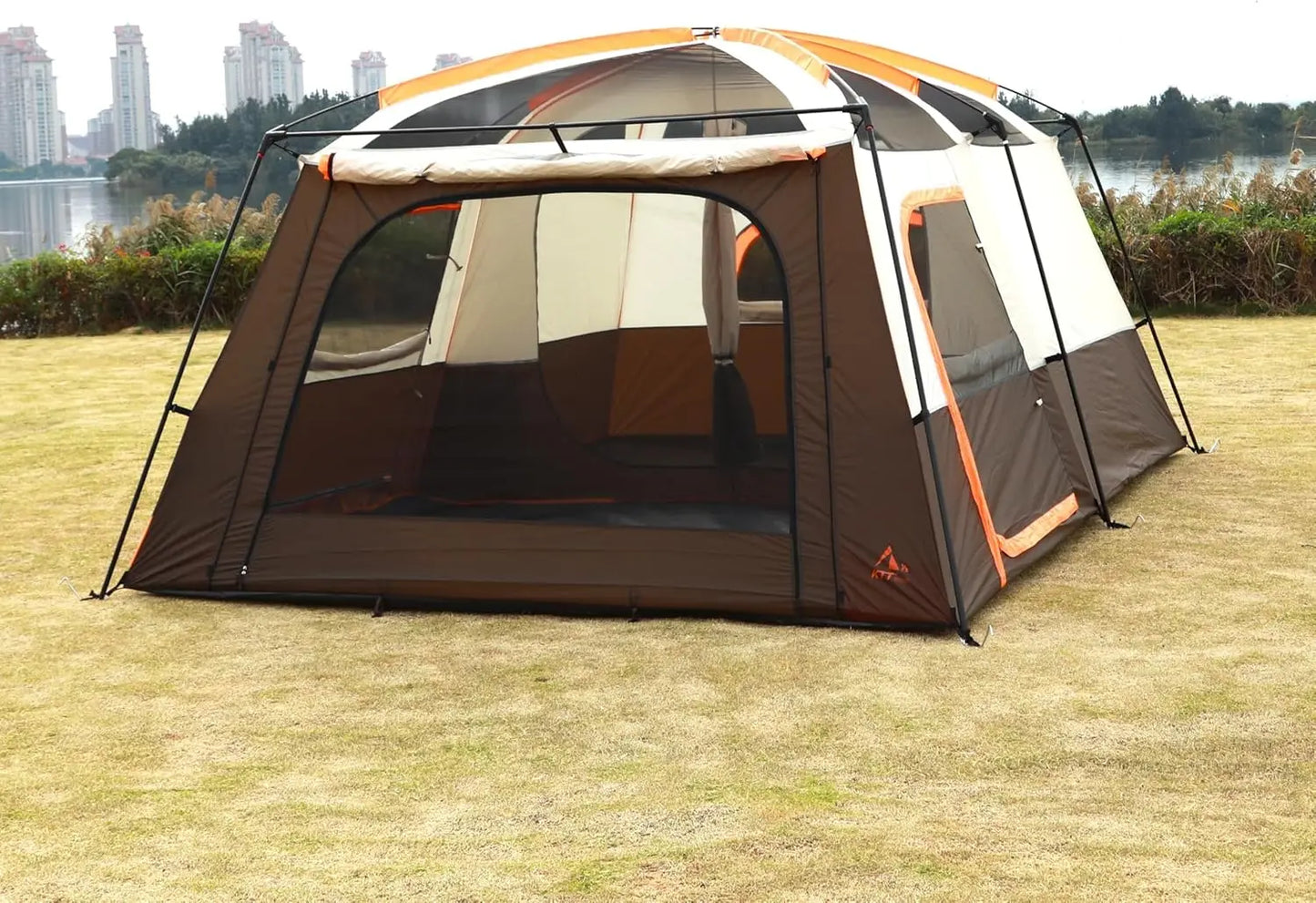 Extra Large Tent 6-10-12-14 Person(Style-B),Family Cabin Tents,2 Rooms,3 Doors and 3 Windows