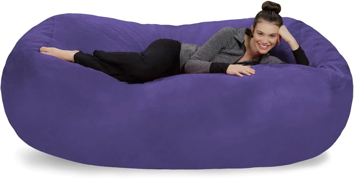 Sofa Sack Plush Bean Bag/Super Soft Microsuede Cover XL Memory Foam Stuffed Lounger Chairs