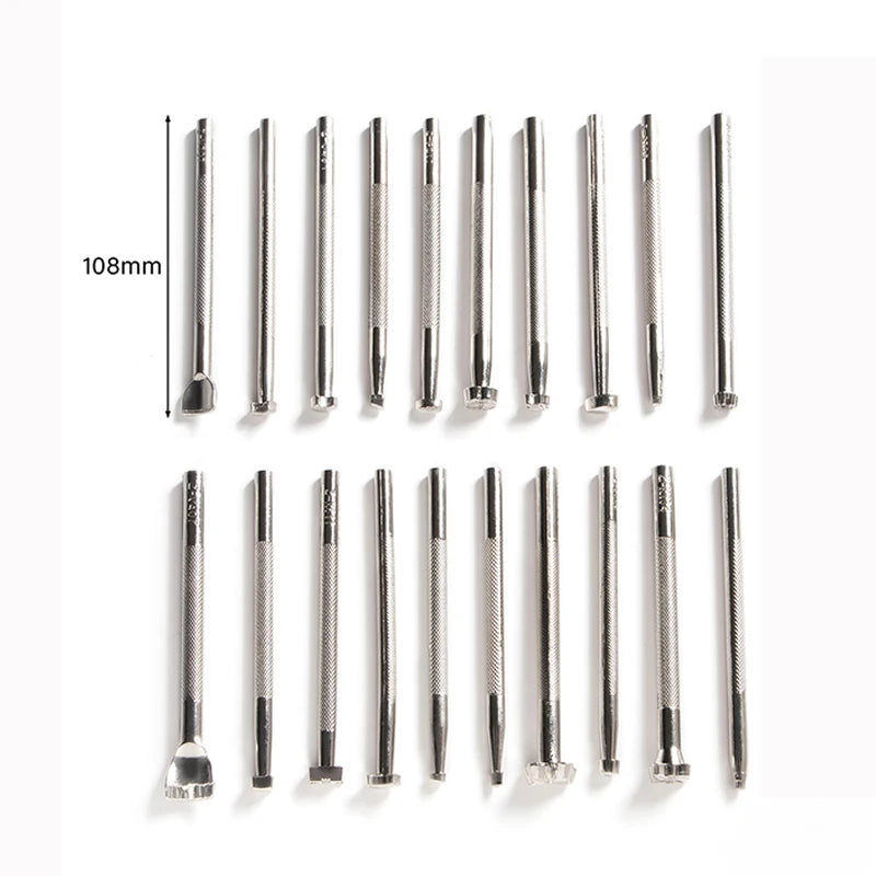 WUTA Leather Stamping Tools Skin Stamps Kit Carving 20Pcs Patterns Craft Embossing Punch Set