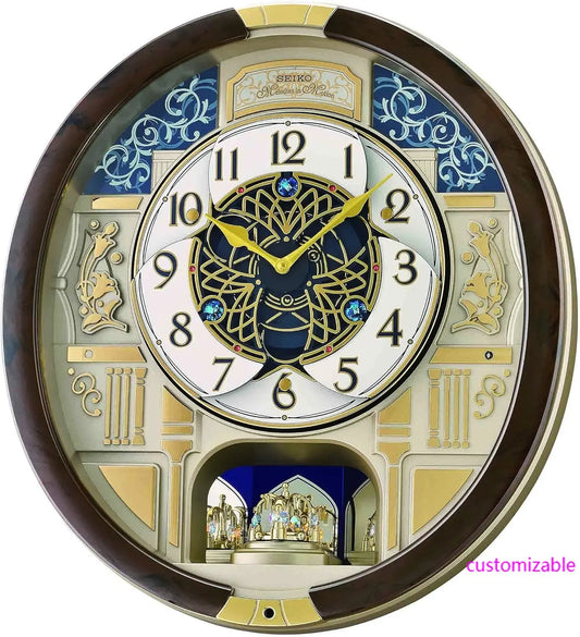 Melodies in Motion Wall Clock, Golden Trellis
