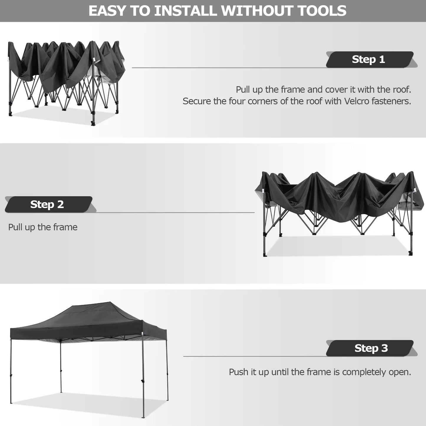 COBIZI 10x15 Heavy Duty Pop up Canopy Tent with 4 sidewalls Commercial Canopy Wedding Party Tents
