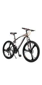 26 Inch Folding Mountain Bike,Full Suspension High-Carbon Steel Foldable Bicycle, Dual Disc Brake