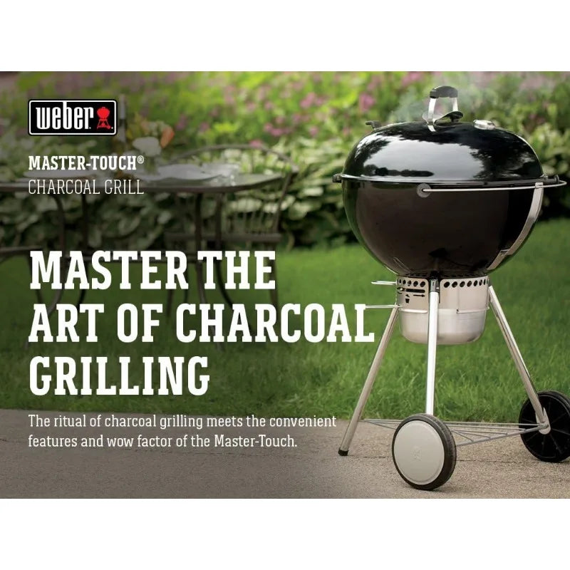 WEBER Master-Touch Charcoal Grill, 22-Inch, Black