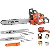 PROYAMA 62CC 2-Cycle Gas Powered Chainsaw, 22 Inch 18 Inch Handheld Cordless Petrol Chain Saw