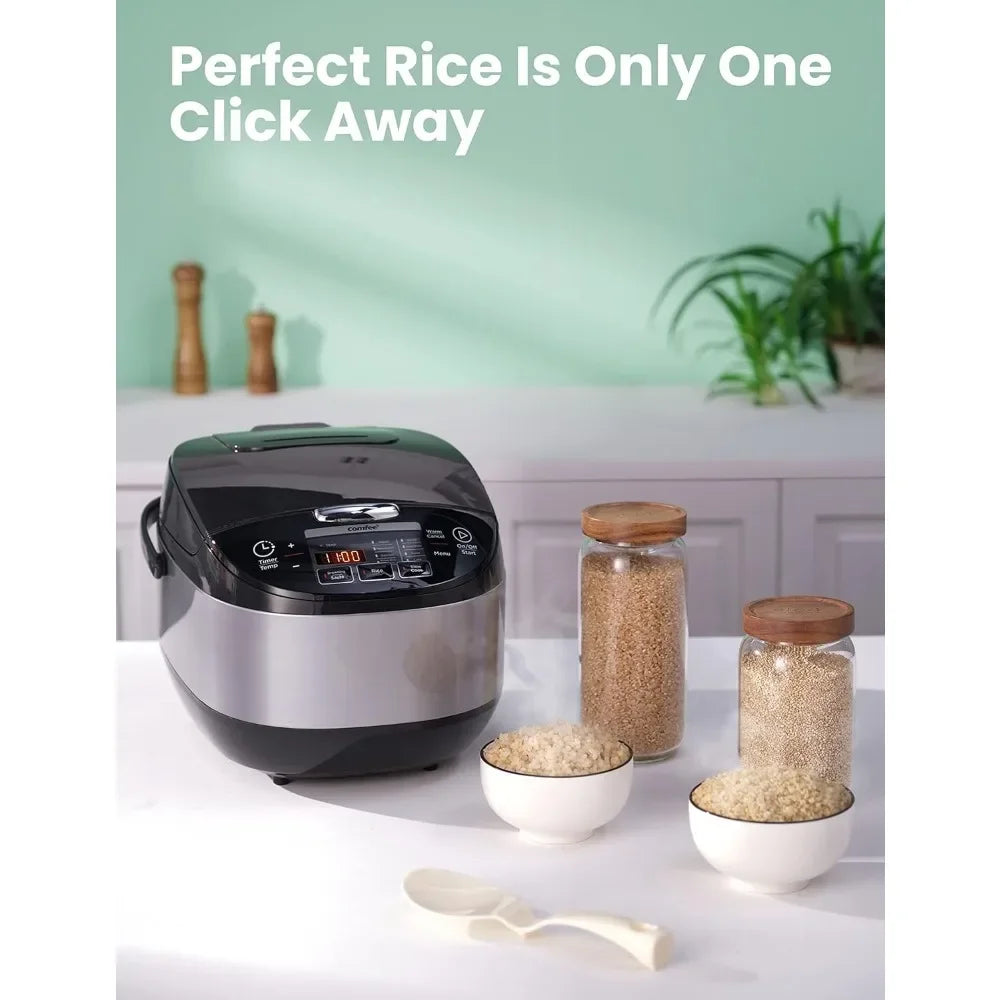 Rice Cooker, Japanese Large  Cooker w/Fuzzy Logic Tech, 11 Presets, 10 Cup Uncooked/20  Cooked