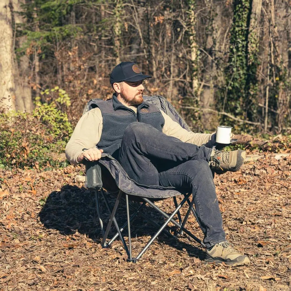 Heavy-Duty Outdoor Folding Lounge Chair with Comfort Padding, Suitable for Balcony, 400lb