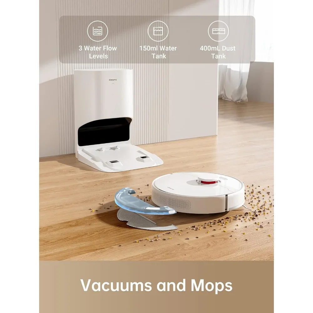 DREAME D10 Plus Robot Vacuum & Mop w/Self-Emptying Base for 45 Days, Robotic Vacuum w/4000Pa Suction