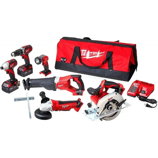 MMilwaukee M18 Cordless LITHIUM-ION 6-Tool Combo Kit (2696-26)