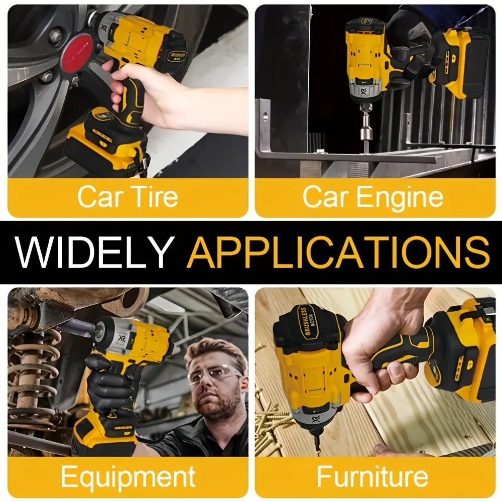 Impact Wrench for Dewalt 20V Battery, Cordless Brushless Impact Wrench (Battery Not Included)