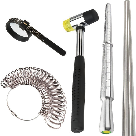 Ring Size Measuring Tool Set, Ring Gauge, Ring Size Tool for Jewelry Size Measurement, 4pcs Set