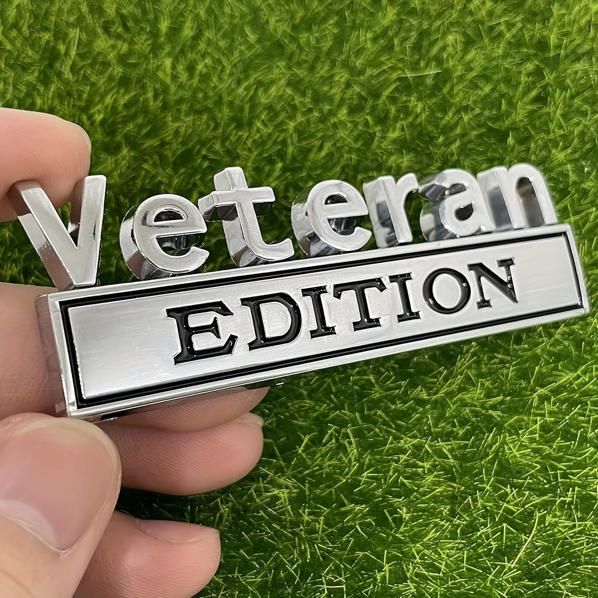 3D Badge Emblem for Veterans - Decal Sticker - Chrome Additions for Universal Vehicles