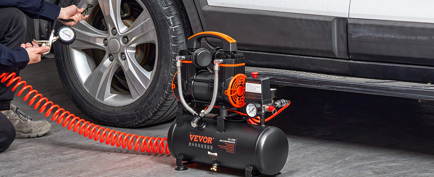 VEVOR Silent Air Compressor 9L 18L 24L 35L Quiet Oil-free Portable Air Pump