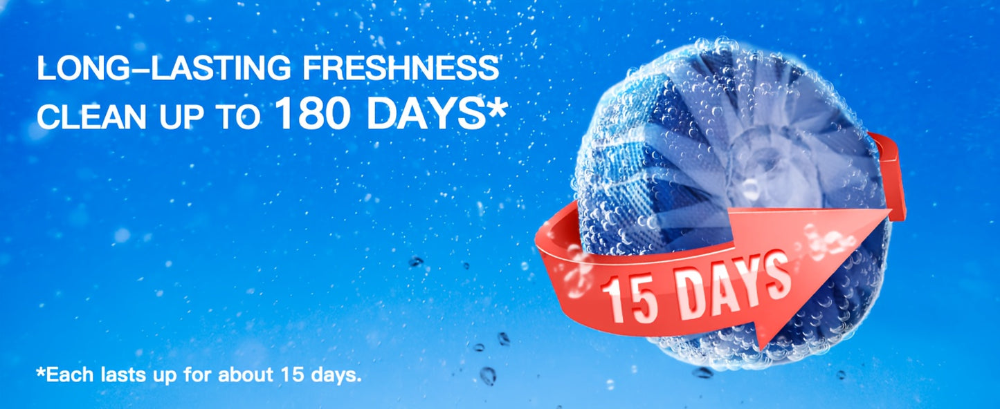 [Powerful Toilet Cleaner] Powerful Automatic Toilet Bowl Cleaner Tablets/Ideal for Plastic Surfaces