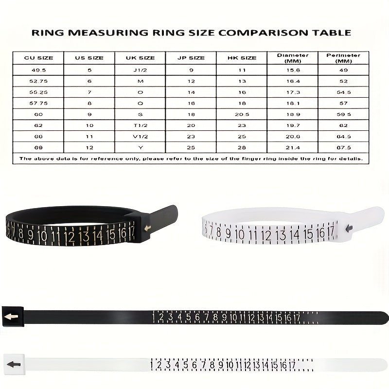 Ring Size Measuring Tool Set, Ring Gauge, Ring Size Tool for Jewelry Size Measurement, 4pcs Set