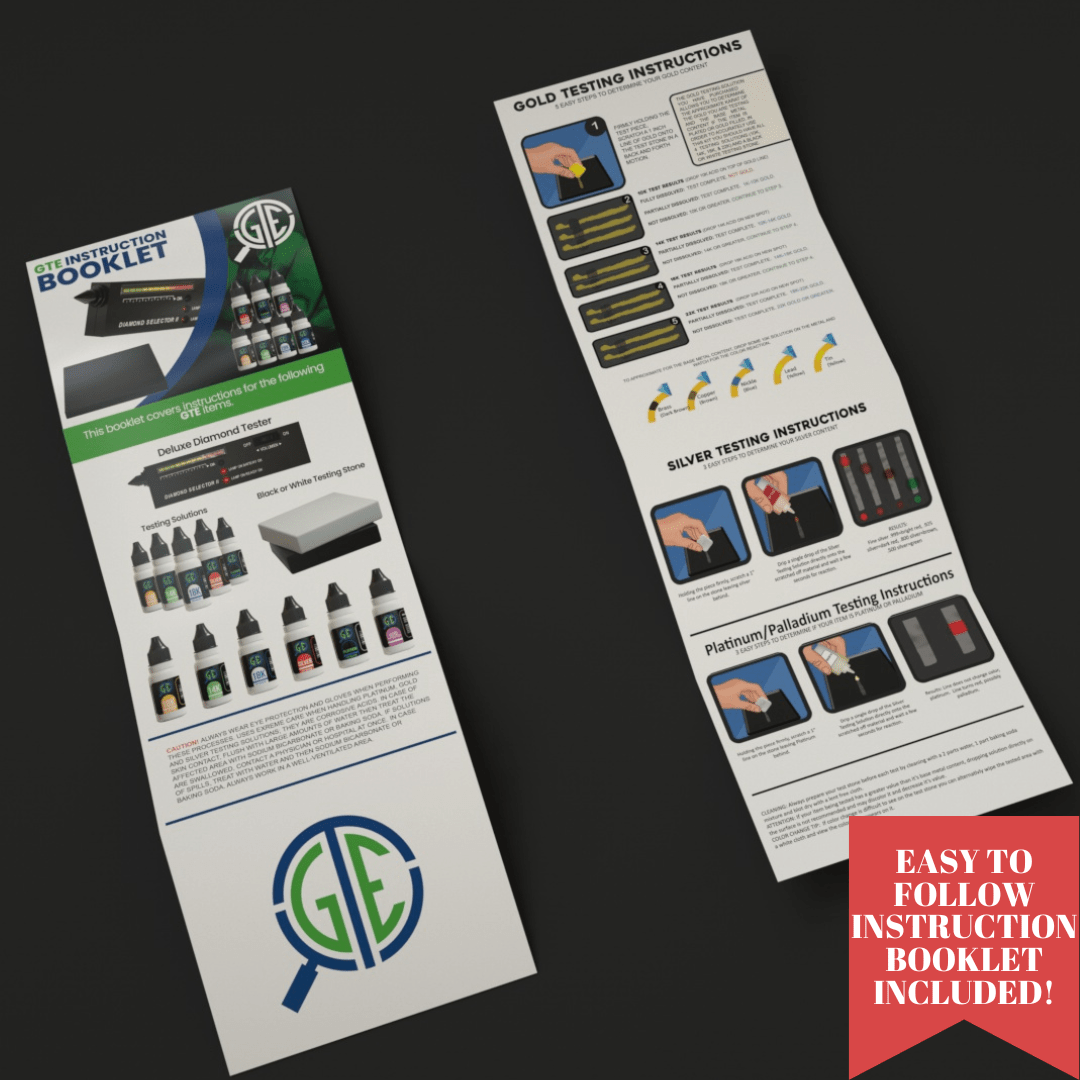 Gold Silver Sterling Jewelry Acid Testing Kit Tester Test Scrap with Bamboo Box