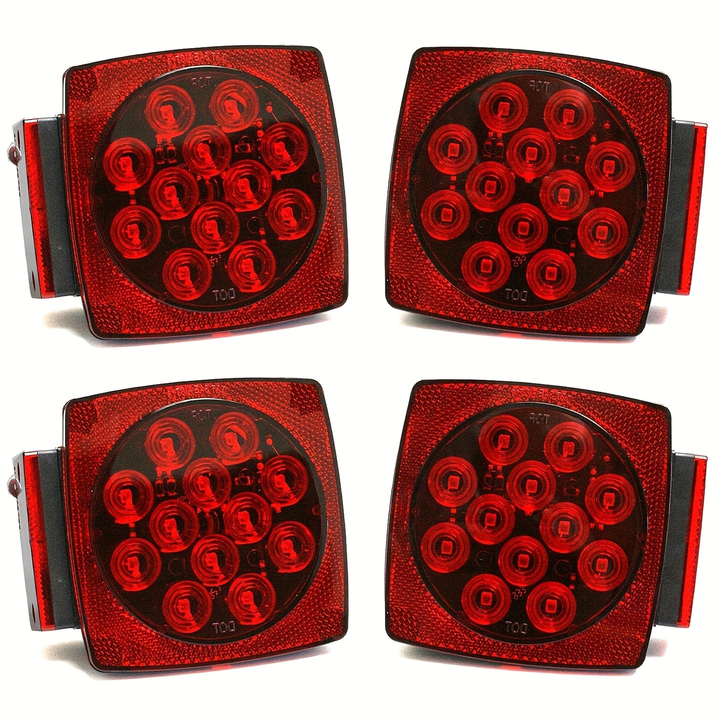 12V LED Trailer Lights, Red White/Stop Tail Turn Signal/Utility Trailer Lights for Under 80" RV-BOAT