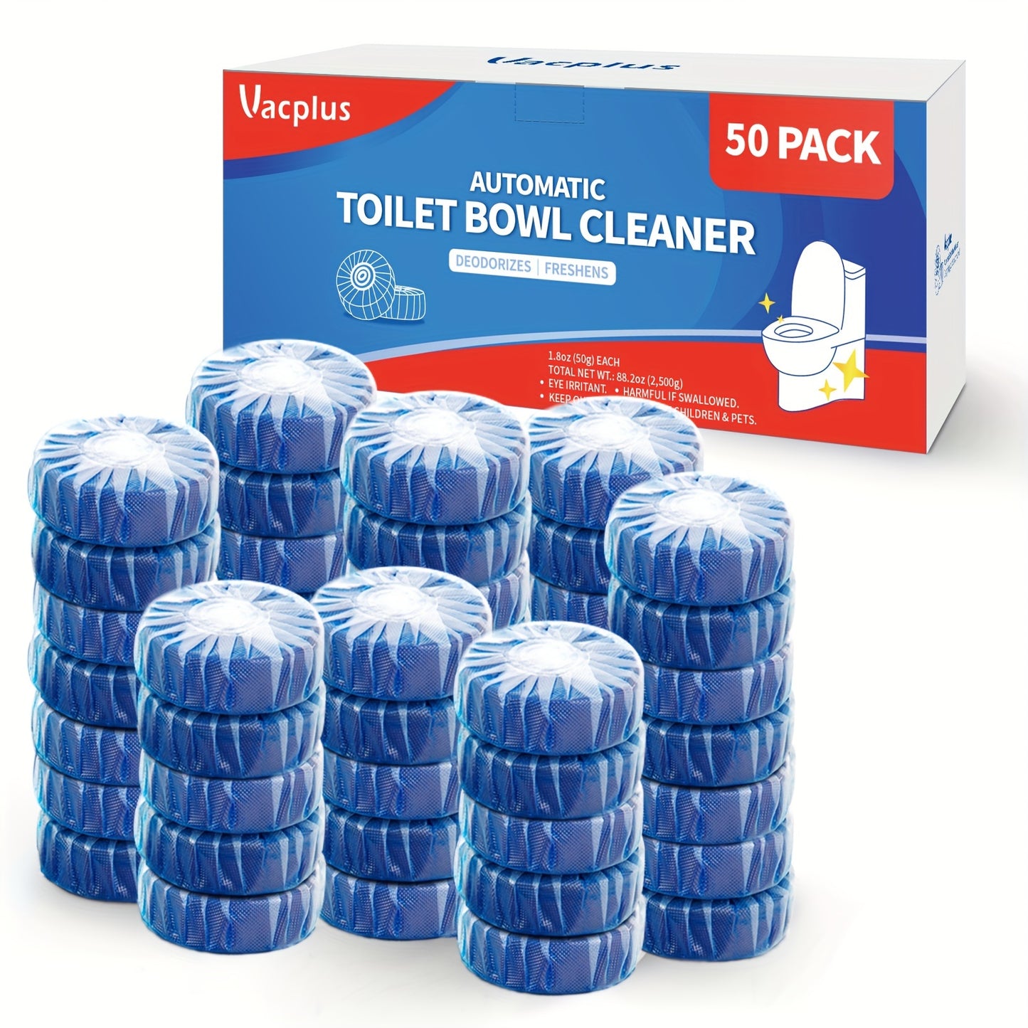 [Powerful Toilet Cleaner] Powerful Automatic Toilet Bowl Cleaner Tablets/Ideal for Plastic Surfaces