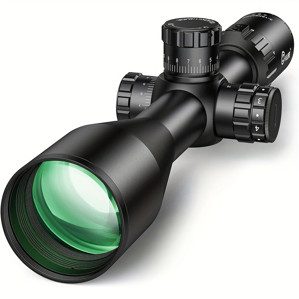 First Focal Plane Scope With MOA Illuminated Reticle, Zero Stop, Zero Reset, Parallax Adjustment - 30mm Tube With Scope Rings