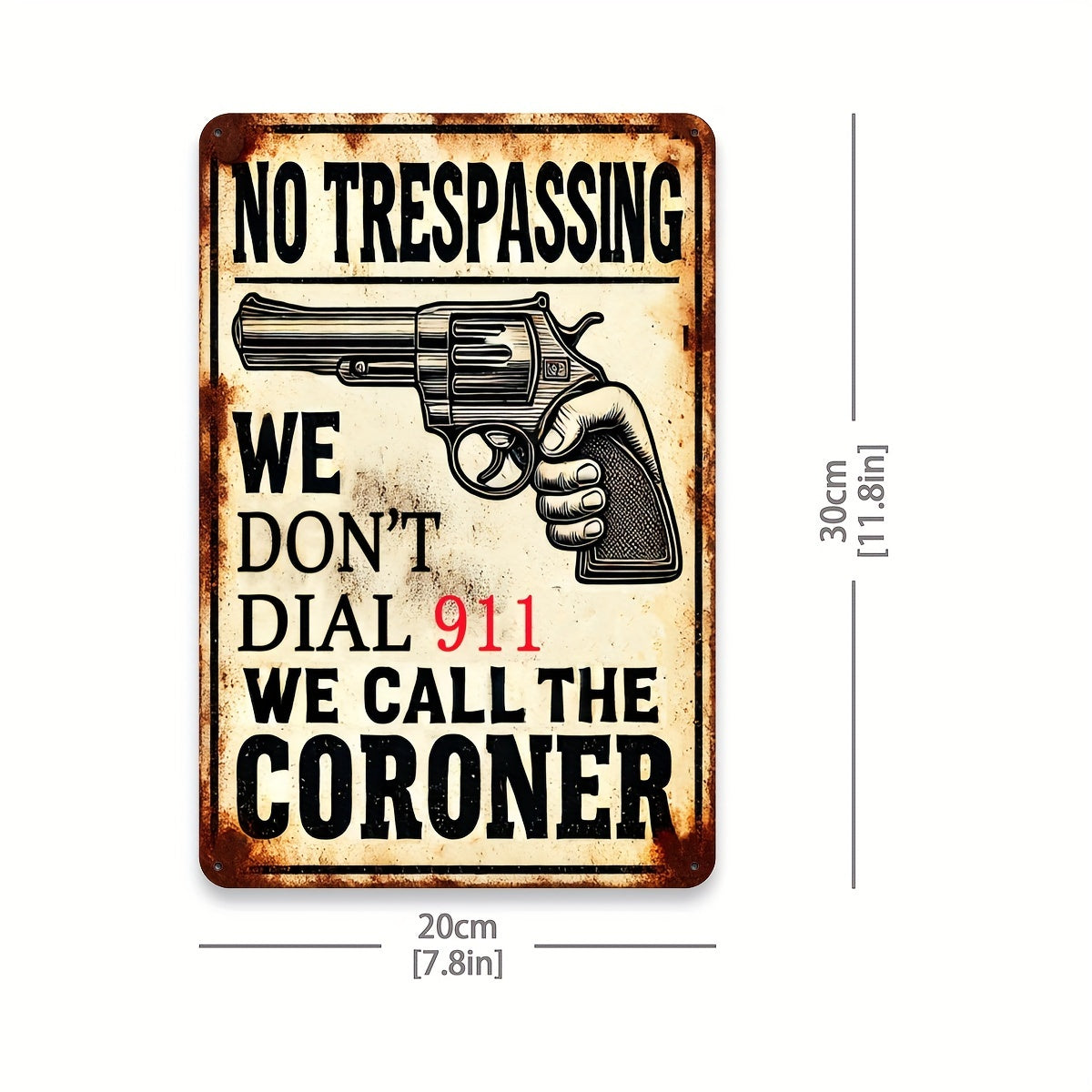 Festive 'No Trespassing' Sign: Wooden Safety Warning Decoration for Your Home - 20x30cm (8x12inch)