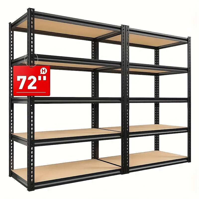 72 Inch Heavy-duty Metal Storage Rack, With A Load-bearing Capacity Of 2000 Pounds Per Layer