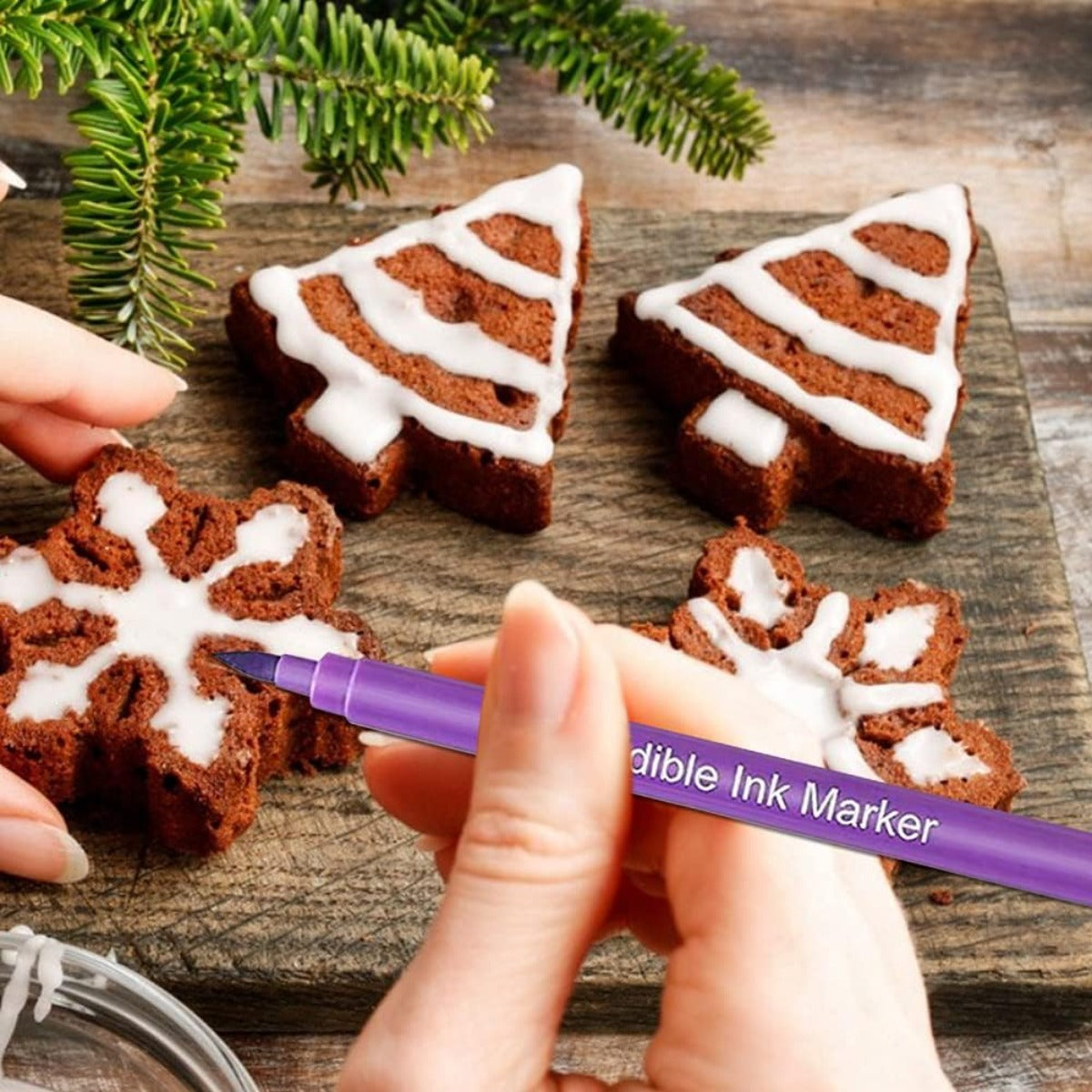 12pcs Food Grade Color Pens, Cookie Cake Coloring Markers, Double-Sided Food Grade Pens