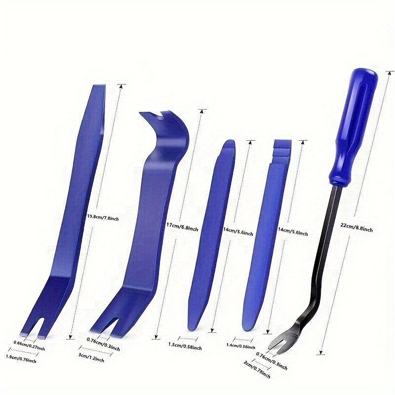 13pcs  Interior Trim Removal Tool Kit for Door Panels and Audio Dashboards, Scratch-Free and Pry-Free